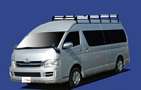 ■TUFREQ ルーフキャリア ハイエースコミューター TRH200系 ワイド用/Hシリーズ 長さ：超ロング HH651A+