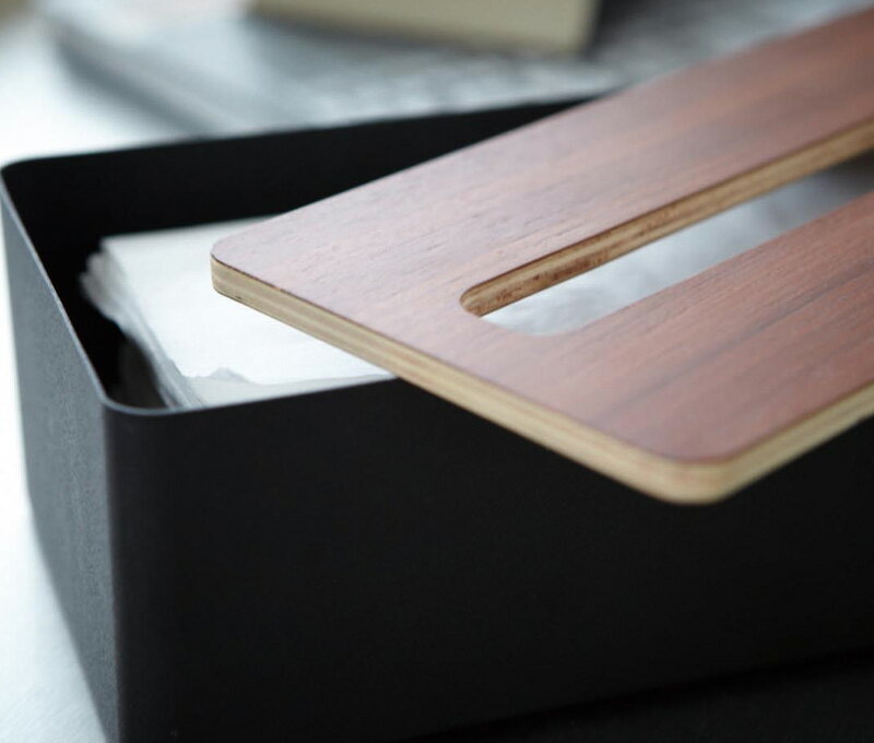 ティッシュケース おしゃれ 北欧 木製 蓋付きティッシュケース Lサイズ RIN リン 山崎実業 yamazaki ティッシュボックス ティッシュペーパー 木目 ウッド シンプル モダン リビング 寝室 ダイニング キッチン 洗面所 ふた付き フタ付き 7729 7730 送料無料 netc5 [3]