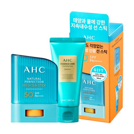 【国内発送】AHC エーエイチシー ナチュラルパーフェクション フレッシュ サンスティック スペシャルセットサンスティック SPF50+/PA++++ 14gクレンジングフォーム 50ml[ 日焼け止め ]　UVケア　※消費期限 2025.05.12のサムネイル