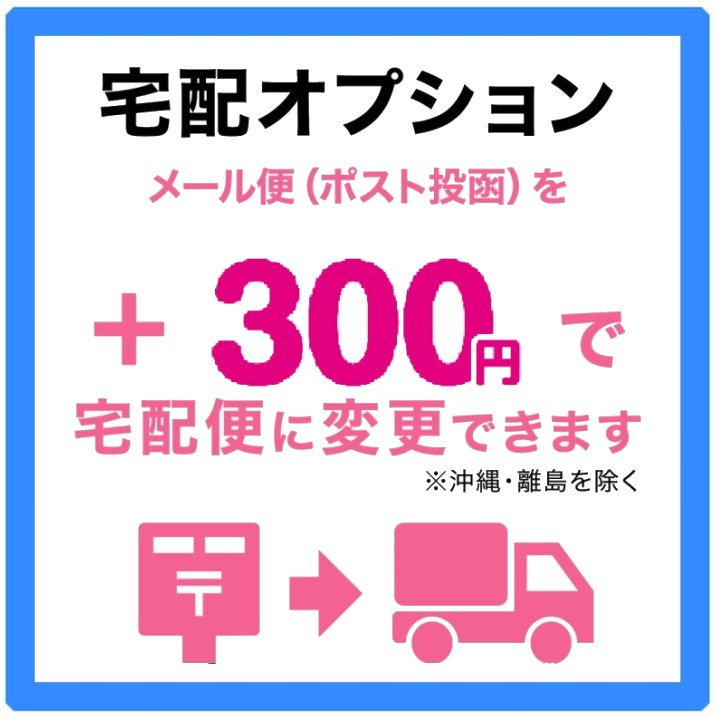 宅配オプション　追加送料300円 　※沖縄・離島は追加送料1000円