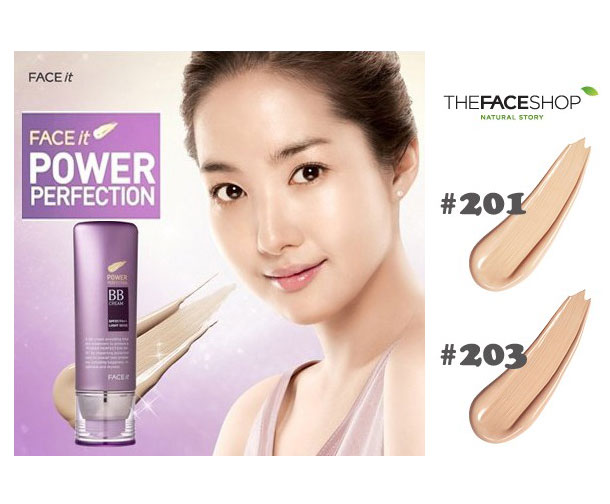 ザフェイスショップ THE FACE SHOP フェイスイットパワーパーフェクションBBクリーム ＃201＃203 SPF37/PA 40g ※リニューアル 化粧下地 ※2点ご購入の場合宅配便に変更いたします