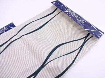 CANOA よろけ縞模様男物浴衣(Mサイズ)(抹茶)【新品】