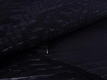 未使用品 絽紗立浪に青海波模様織出し喪服用名古屋帯【リサイクル】【中古】