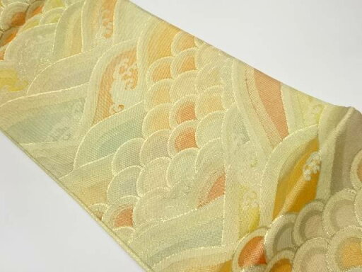荒波に青海波模様織出し袋帯【リサイクル】【中古】【着】(prc) 荒波に青海波模様織出し袋帯【リサイクル】【中古】【着】(prc)