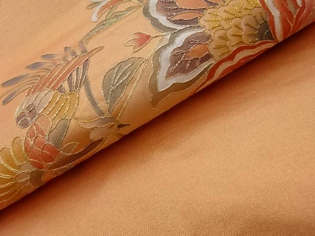 手描き花唐草に鳳凰模様名古屋帯【リサイクル】【中古】【着】(prc)