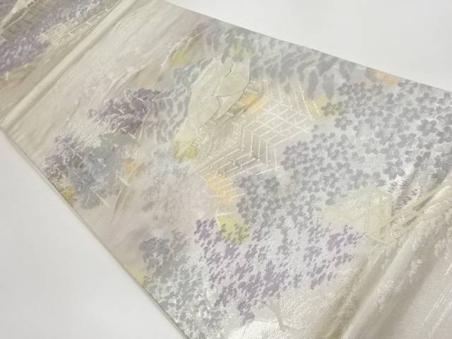 清水寺模様織出し袋帯【リサイクル】【中古】【着】(prc)