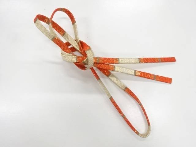 正絹　佐賀錦帯締め【リサイクル】【中古】【着】(prc)