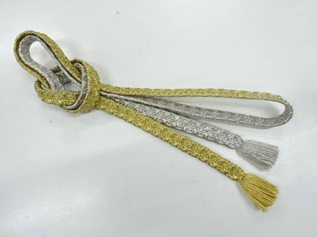 正絹　手組み帯締め【リサイクル】【中古】【着】(prc)【sp_off】