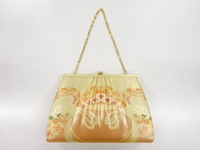 束ね熨斗模様織出し和装バッグ【リサイクル】【中古】【着】(prc)