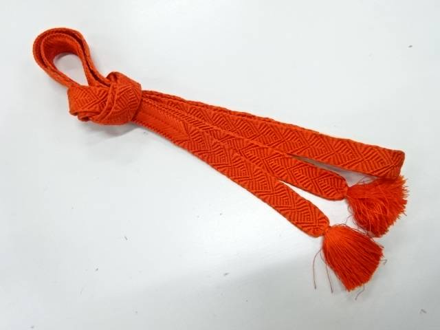 正絹　手組み帯締め【リサイクル】【中古】【着】(prc)
