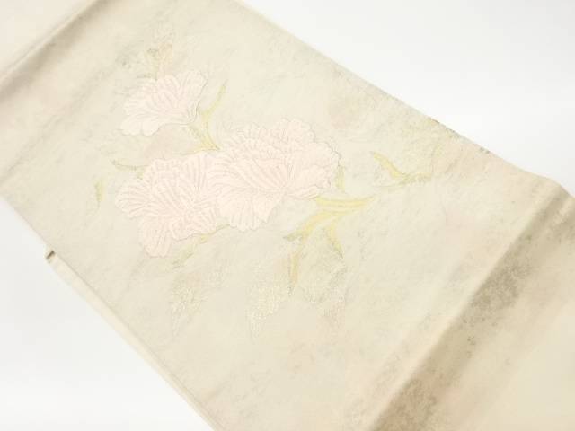 引箔花模様織出し名古屋帯【リサイクル】【中古】【着】(prc)