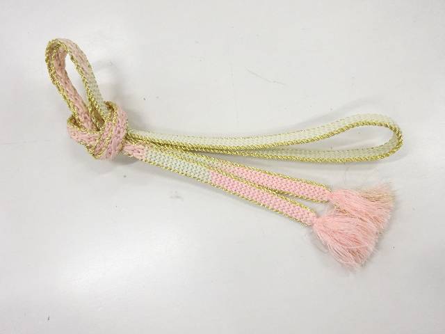 正絹　手組み帯締め【リサイクル】【中古】【着】(prc)