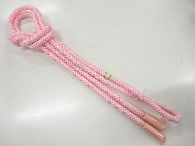 未使用品　正絹　手組み帯締め【リサイクル】【着】(prc)