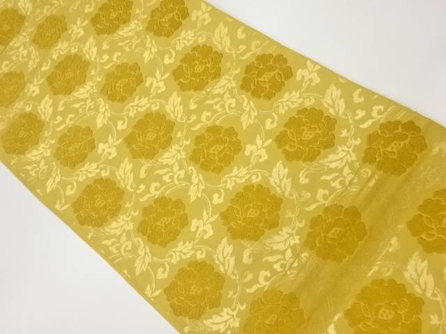 花唐草模様織出し袋帯【リサイクル】【中古】【着】(prc)