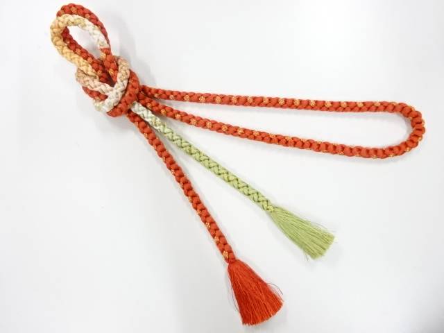 正絹　手組み帯締め【リサイクル】【中古】【着】(prc)