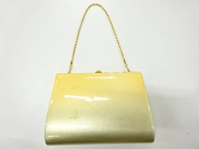螺鈿蝶模様暈し和装バッグ【リサイクル】【中古】【着】(prc)