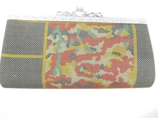 リサイクル　抽象模様織出し和装バッグ【Pnt】