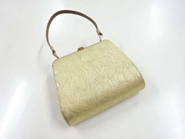 金糸線描き模様織り出し和装バッグ【リサイクル】【中古】【着】(prc)