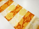 横段に草花模様織出し袋帯【リサイクル】【中古】【着】(4)