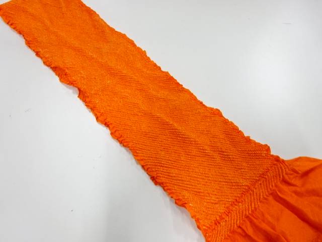 正絹　絞り帯揚げ【リサイクル】【中古】【着】