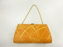 芝草模様織出し和装バッグ【アンティーク】【中古】【着】