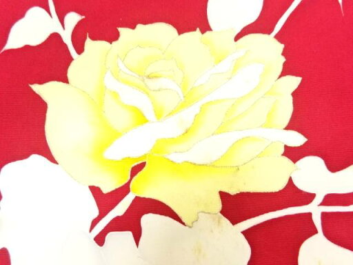 アンティーク 塩瀬薔薇模様名古屋帯【Pnt】 アンティーク 塩瀬薔薇模様名古屋帯【Pnt】