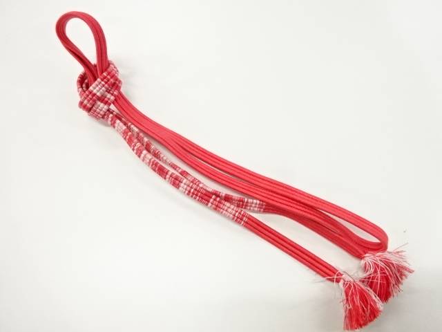 正絹　手組み帯締め【リサイクル】【中古】【着】