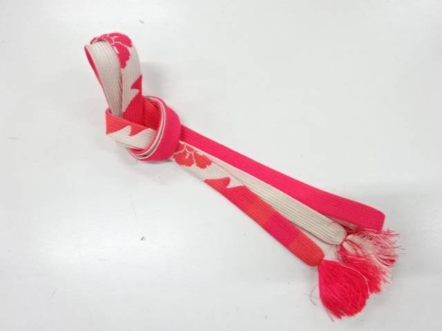 正絹　手組み帯締め【リサイクル】【中古】【着】