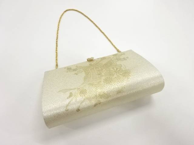 リサイクル　御所車模様織出し和装バッグ【Pnt】【sp_off】