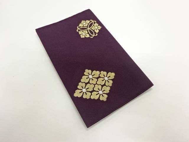 綴れ花菱模様織出し金封帛紗【リサイクル】【中古】【着】