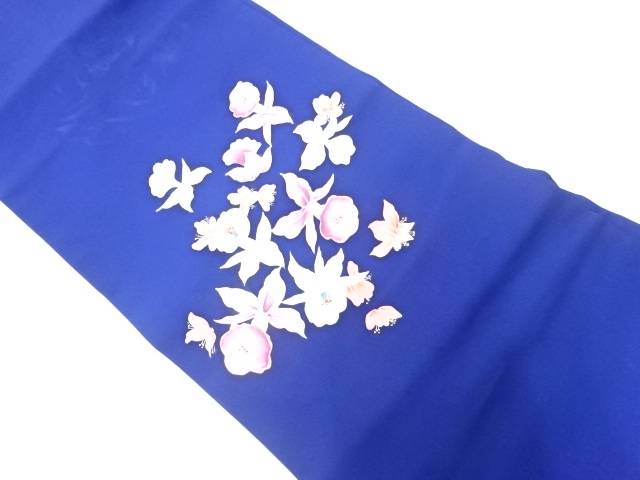 塩瀬蘭模様名古屋帯【アンティーク】【中古】【着】