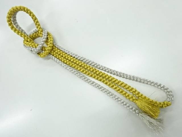 正絹　手組み帯締め【リサイクル】【中古】【着】