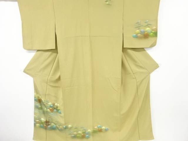 寺塔風景模様訪問着【リサイクル】【中古】【着】