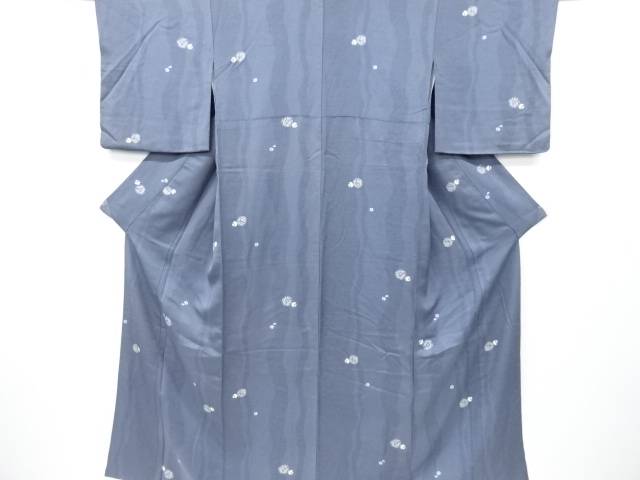 丸に疋田・抽象模様小紋着物【リサイクル】【中古】【着】