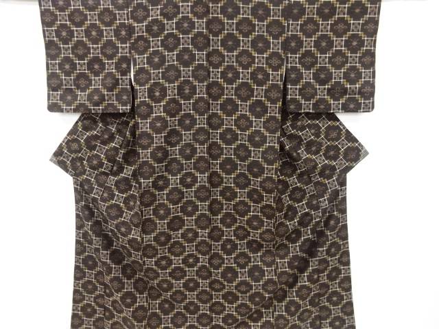 本場久米島紬着物【中古】【着】