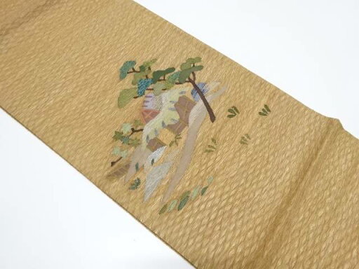 すくい織 茶屋辻模様織り出し袋帯【中古】【着】 すくい織 茶屋辻模様織り出し袋帯【中古】【着】