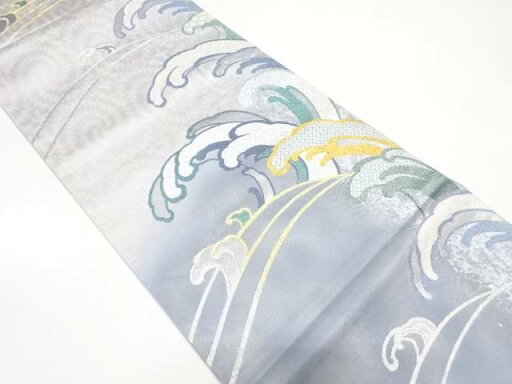 彩波芳文模様織出し袋帯【中古】【着】 彩波芳文模様織出し袋帯【中古】【着】