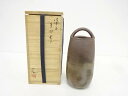 備前焼 伊勢崎満造 手付花入【中古】【道】