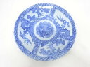 古伊万里 印判手 花鳥 大皿【中古】【道】
