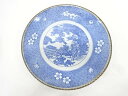 古伊万里 印判手 風景 大皿【中古】【道】