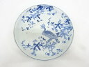 古伊万里 染付 花鳥 大皿【中古】【道】
