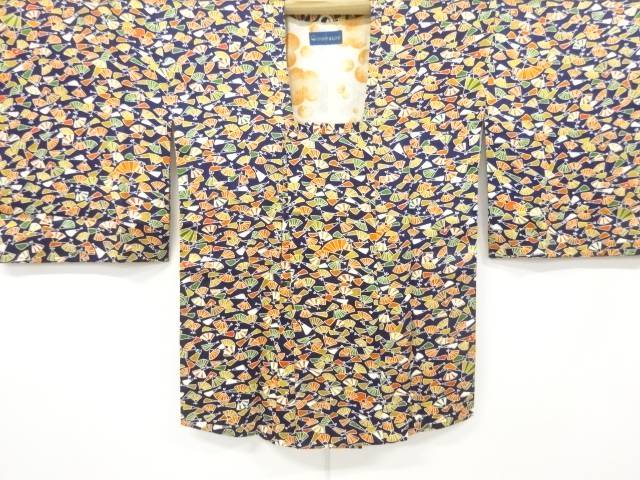 扇尽くし模様道行コート【リサイクル】【中古】【着】
