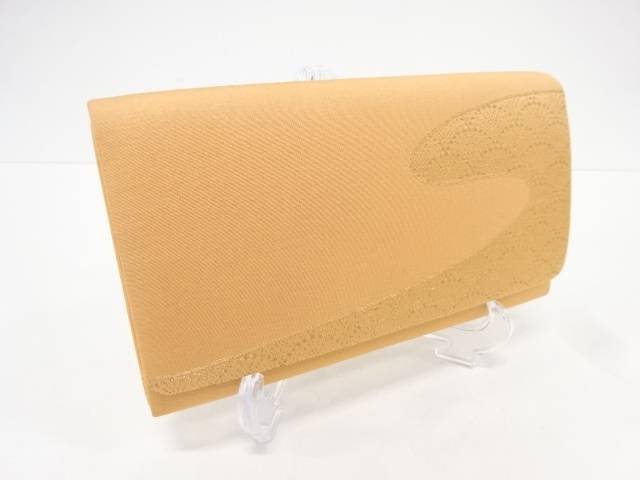 霞取りに青海波模様織り出し和装バッグ【リサイクル】【中古】【着】【sp_off】