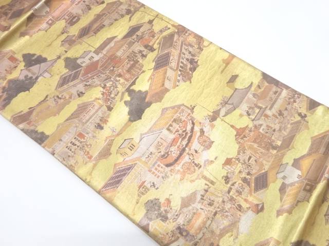 時代人物・風景模様袋帯【リサイクル】【中古】【着】