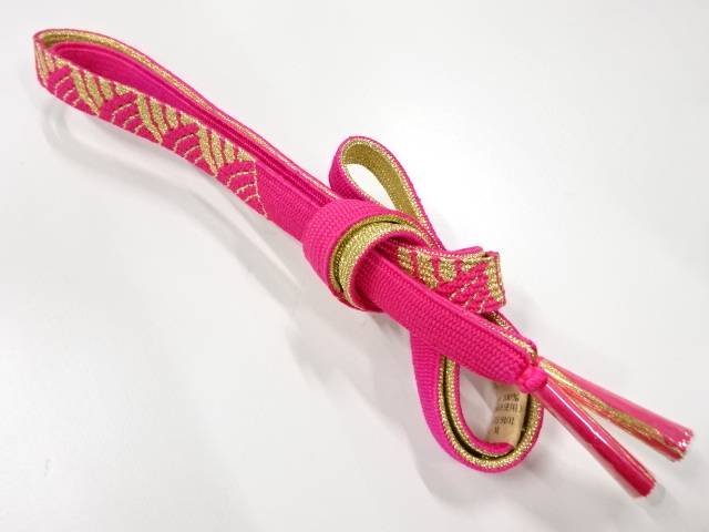 未使用品　正絹　手組帯締め【リサイクル】【着】