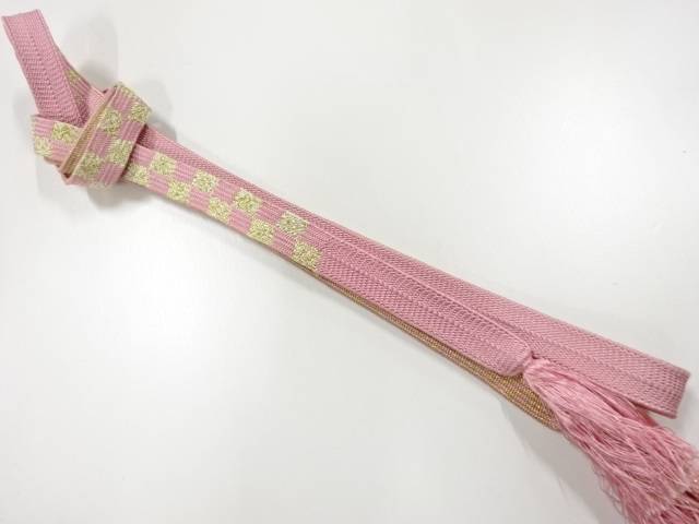 正絹　手組帯締め【リサイクル】【中古】【着】