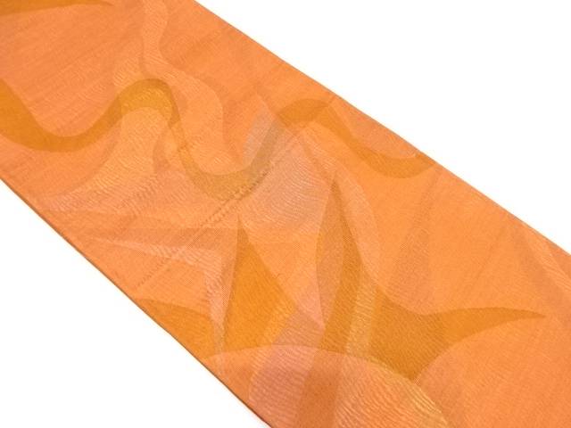 抽象模様織り出し袋帯【中古】【着】