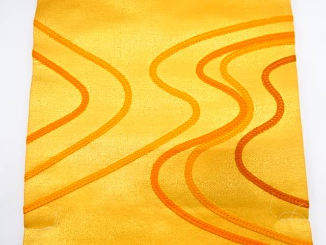 未使用品　組紐模様刺繍名古屋帯【着】