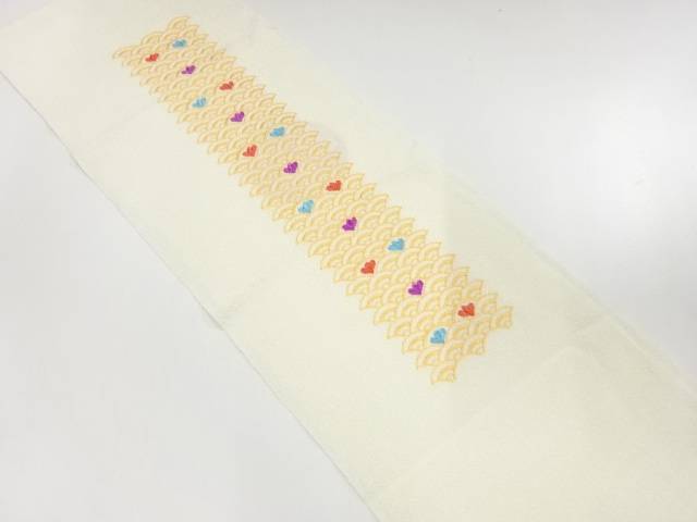 刺繍半衿【リサイクル】【中古】【着】