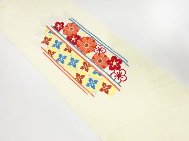 刺繍半衿【リサイクル】【中古】【着】